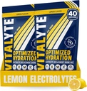 Vitalyte Electrolyte pulvera maisījums, izotonisks elektrolītu hidrācijas maisījums, bez glutēna pēc glutēna pulvera maisījums, iepakojumā 2, 35 oz. Katrs, Citronu Liesmas