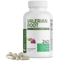 Bronson Baldriāna saknes kapsulas - Valerian Officinalis - veicina relaksāciju - bez GMO, bez sojas, bez lipekļa, 240 veģetārās kapsulas