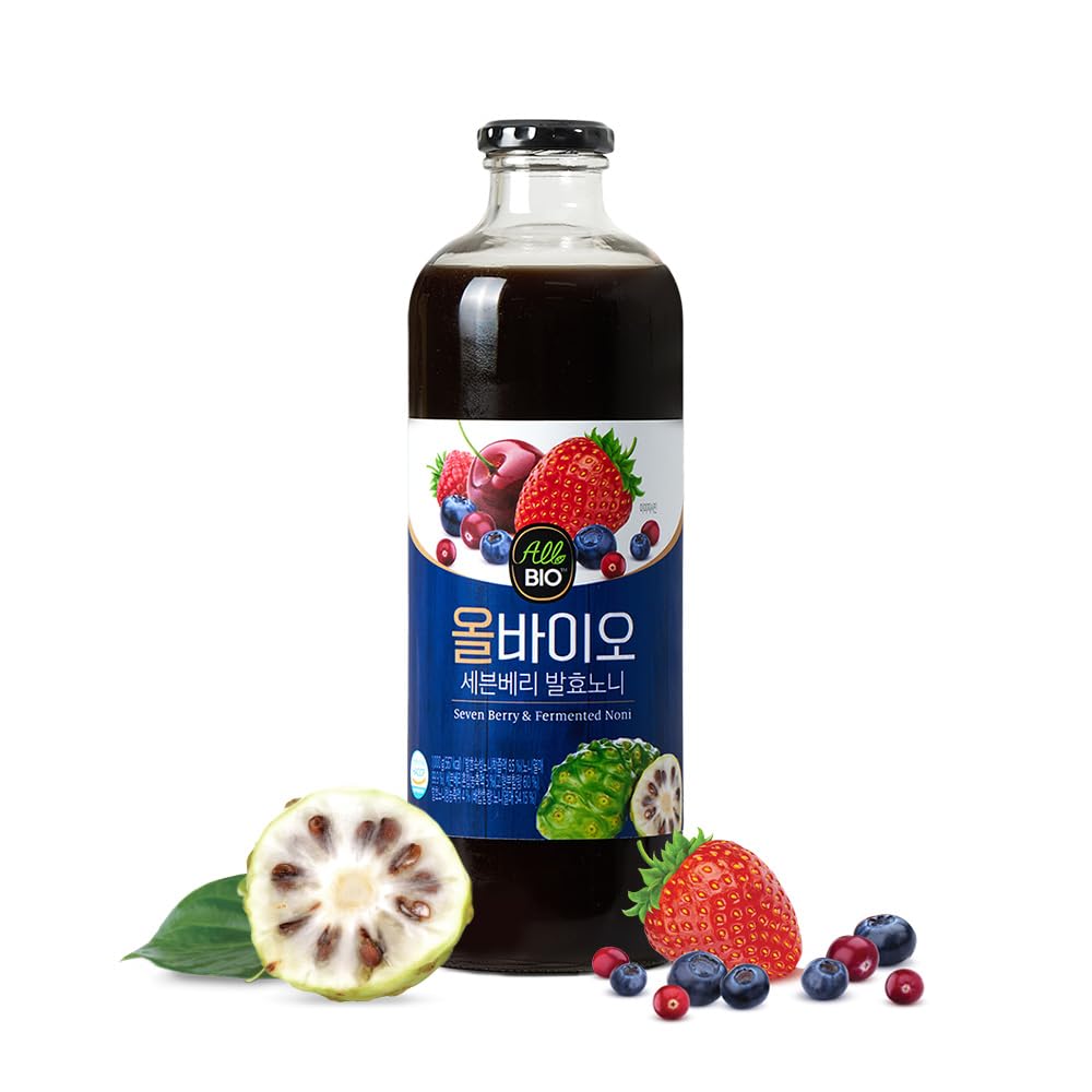 JAVA NONI JUICE EKSTRAKTS ar 7 BERRY BLEND - 33,8 fl oz (1L) pudele - 100% Pure Resveratrol & Fermented ALLBIO