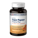 Amerikas veselības Super Papaya Enzyme Plus - 180 košļājamās tabletes - pēc ēdienreizes papildinājums - ne-GMO - 60 Kalpo