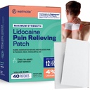 VELMATE sāpes Patches Maksimālais spēks Lidokaīns 4% Akūts nejutīgums Analgētisks – Lidokaīns Patches for Nerve & Back sāpes Relief, Sciatica, Kakla muskuļu celmi, Knee, plecu locītavas, Hip, Foot (40ct)