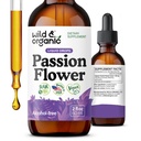 Savvaļas un organisko Passionflower Tincture - Atvieglojošs Passion Flow Drops for Women - Šķidrā Passiflora Incarnata Herb - Vegan, Cukurs un bez alkohola Ekstrakcijas papildinājums - 2 fl oz