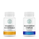 Vitalitātes Boost Bandle: D3+K2 vitamīns un smadzeņu atbalsta komplekss