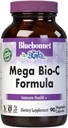 Bluebonnet Nutrition Mega Bio-C formula Dārzeņu kapsulas, augstas potences Bufered vitamīns C Imūnās veselības, bez sojas, bez lipekļa, ne-GMO, Kosher, bez piena, Vegan, 90 skaitīšanas