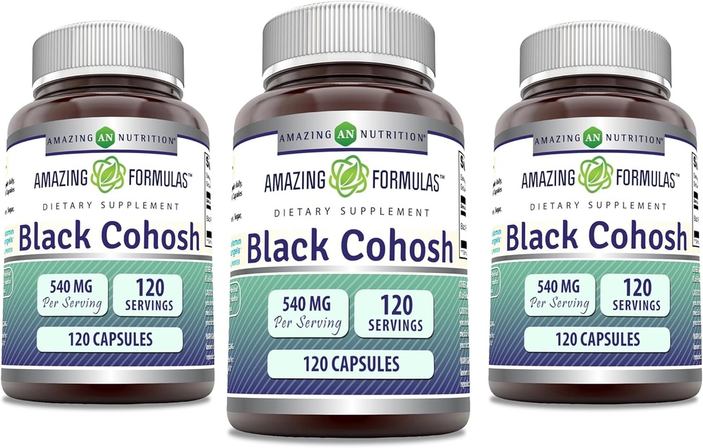 Apbrīnojami Formulas Black Cohosh 540mg 120 Kapsulas papildinājums 