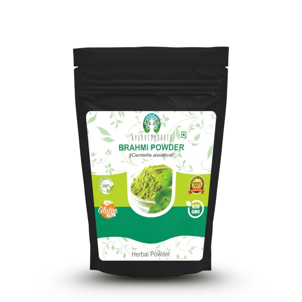 Centella asiatica pulveris 50 Gm I Pazīstams kā Gotu Kola, brahmi I Mandupakarni pulveris I NeĢMO I Bez glutēna I Vegan