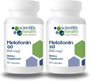 Melatonīns 60 mg ; Augstas devas melatonīns viegli samitrināmās kapsulās; Vegāns, ne-GMO un bez glutēna;