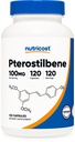 Nutricost Pterostilbene 100mg, 120 kapsulas - bez GMO, bez lipekļa