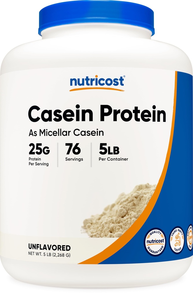 Nutricost Kazeīna proteīna pulveris 5lb - Micellar kazeīns, ne-GMO, bez lipekļa (neuzliesmojošs)