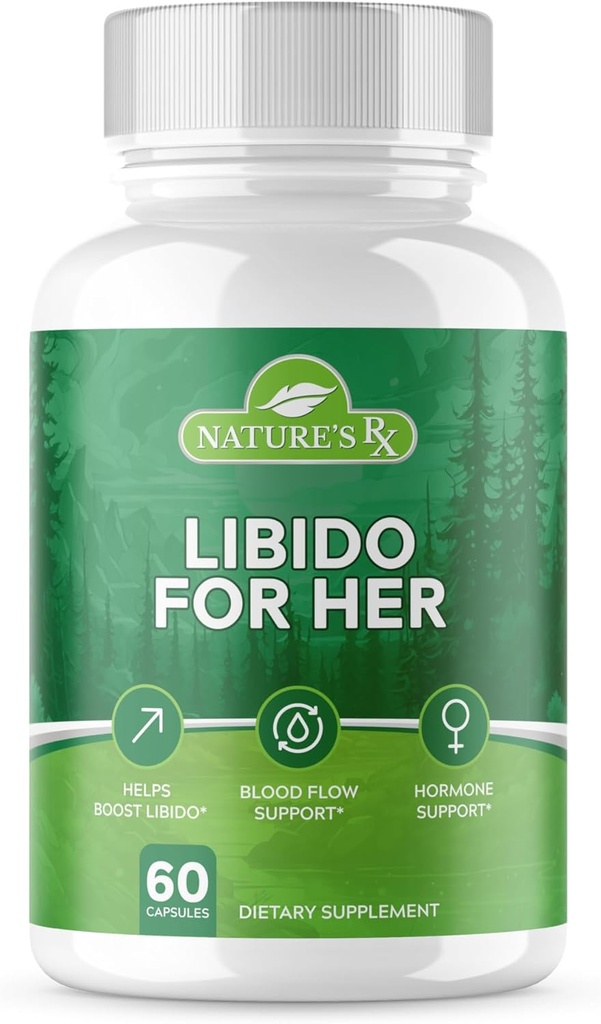 Dabas RX - Daba ir Libido Booster sievietēm Boost Drive, Passion, samazināt sausumu un paaugstinātu jutīgumu - Dong Quai + 13 Spēcīgas sastāvdaļas - 100% dabiski Avots - 60 tabletes