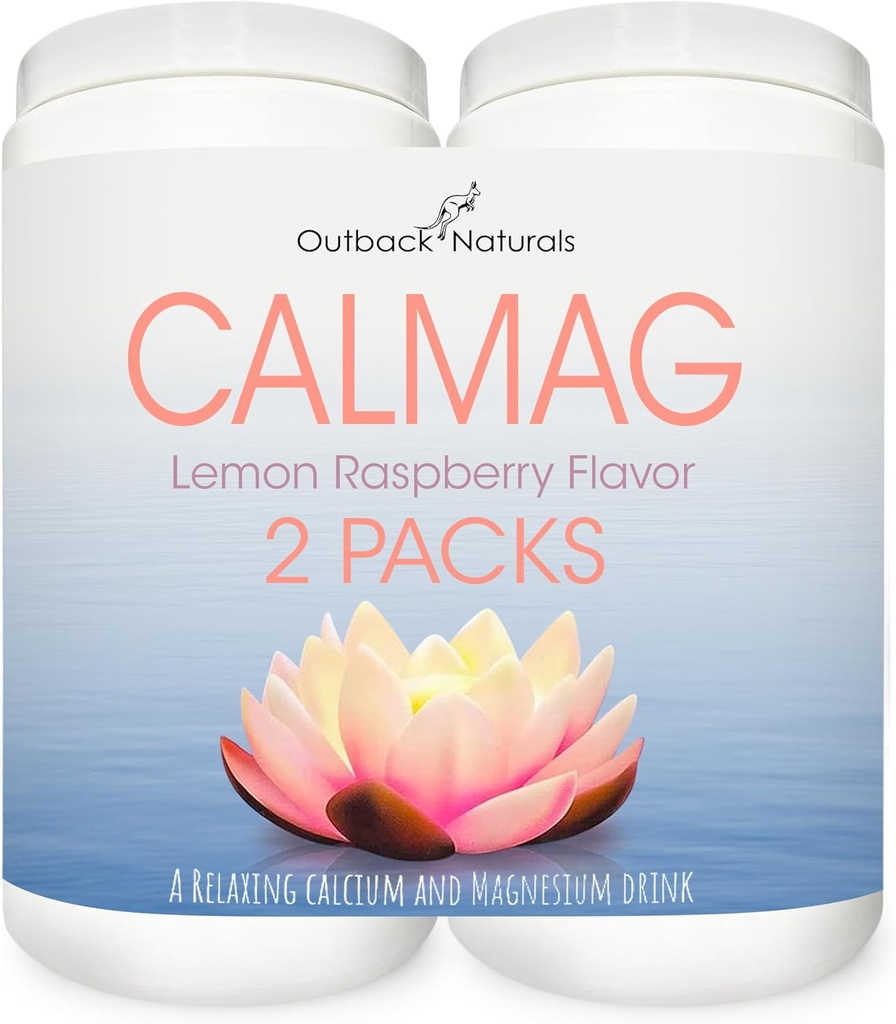 CalMag Augsta Absorbcija 2:1 Kalcija un magnija citrāts Pulveris Papildinājums; Atbalsta Stress Relief, Miega & Kaulu Stiprums, Citron Aveņu Flavor, 16.5 oz. (iepakojums no 2)