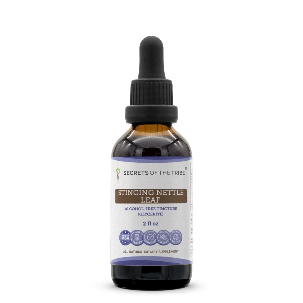 Noslēpumi no trīsstūrī stinging Nettle Leaf Alkohola bez tinktūra (Glycerite) 694 mg Stinging Nettle (Urtica Dioica) Sausās lapu (2 Fl Oz) Alergy Relief papildinājums