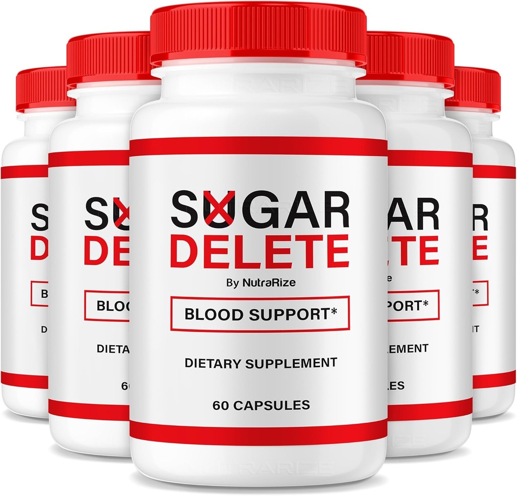 NutraRize (5 Pack) Cukurs Dzēst Kapsulas, Oficiālais atbalsts Formula vispārējai veselībai, Cukura Dzēst tabletes, lai saglabātu veselīgu stabilu līmeni, Premium SugaDelete Pastillas Review (300 Kapsulas)