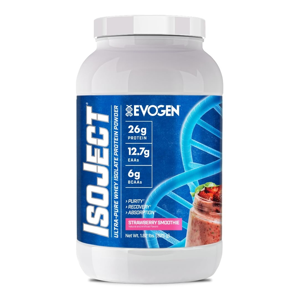 Evogen Izoject - sūkalu proteīns izolāts - Ultra-Pure Whey Protein Pulveris ar Ignitor enzīmiem, BCAAs, un EAAs - Pastiprināta Absorbcija un atgūšana -Zeltaiņu Gludināšanas - 25 Kalpo