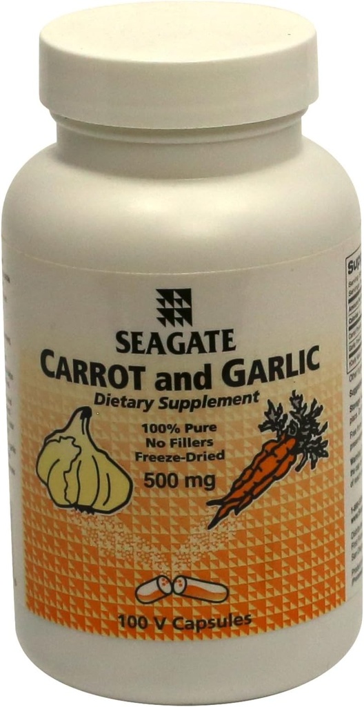 Seagate Products Burkāni un ķiploki 500mg 100 Kapsulas