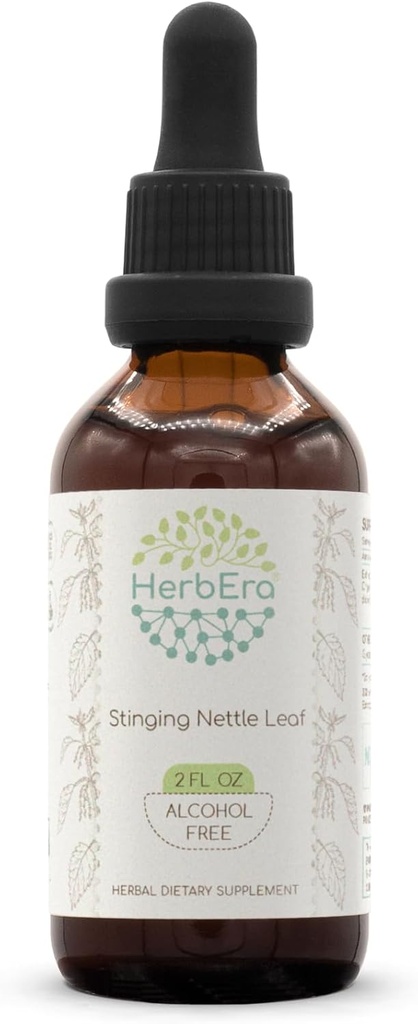 Stinging Nattle Leaf B60 bez alkohola Ārstniecības augu ekstrakts Tinktūra, Koncentrēti šķidrumi Drops Natural Stinging Nattle (Urtica Dioica) Kaltētas lapas (2 fl oz)
