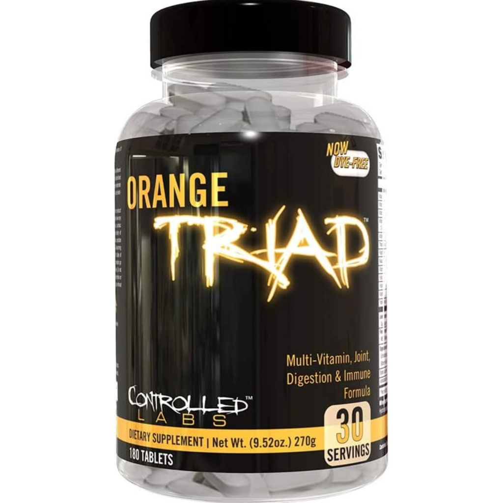 KONTROLE LABS Orange Triad dienas multivitamīnu, dzelzs bezmaksas sporta papildinājums treniņiem, gremošanas, imūnās un locītavu, 45 ser - tabletes (180 Skaits (1. iepakojumā))