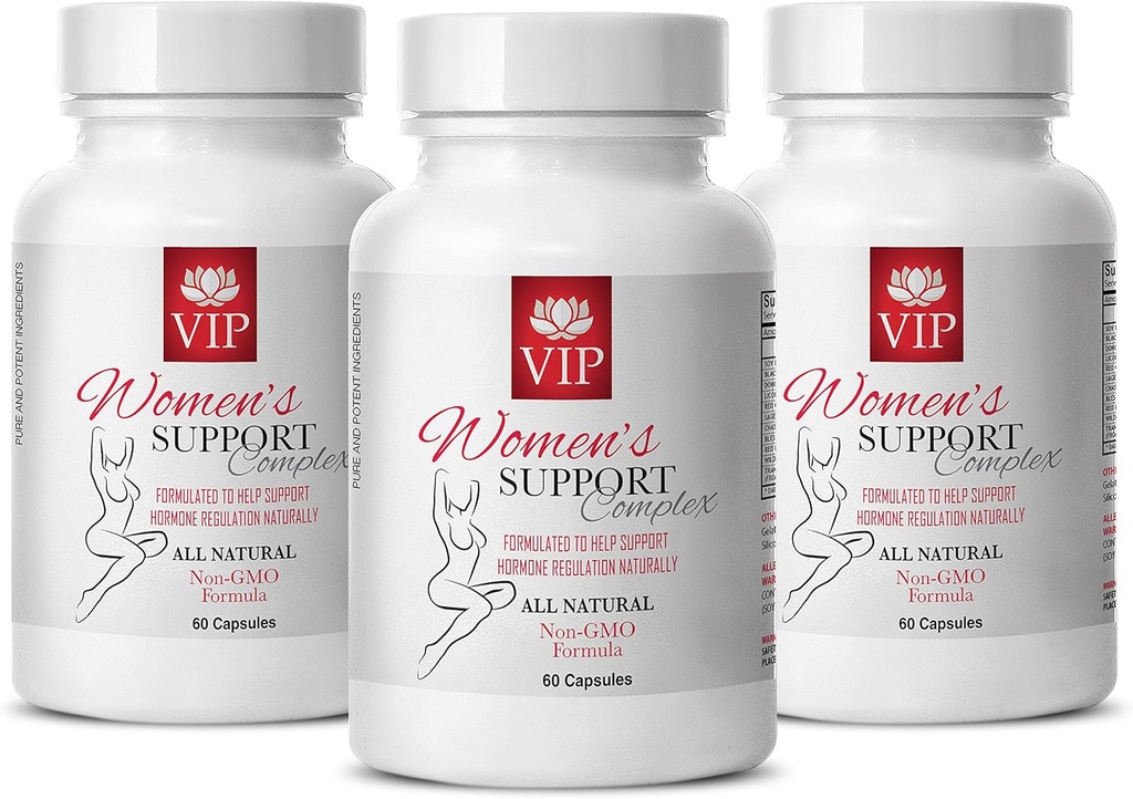 Karsti zibspuldzes Menopauzes Relief - Sieviešu atbalsts Complex Natural - lakricas saknes ekstrakts - 3 pudeles (180 kapsulas)