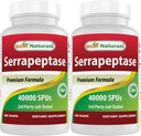 Best Naturals Serrapeptāze 40000 SPU 180 kapsulas (180 skaitīšana (2. iepakojums))