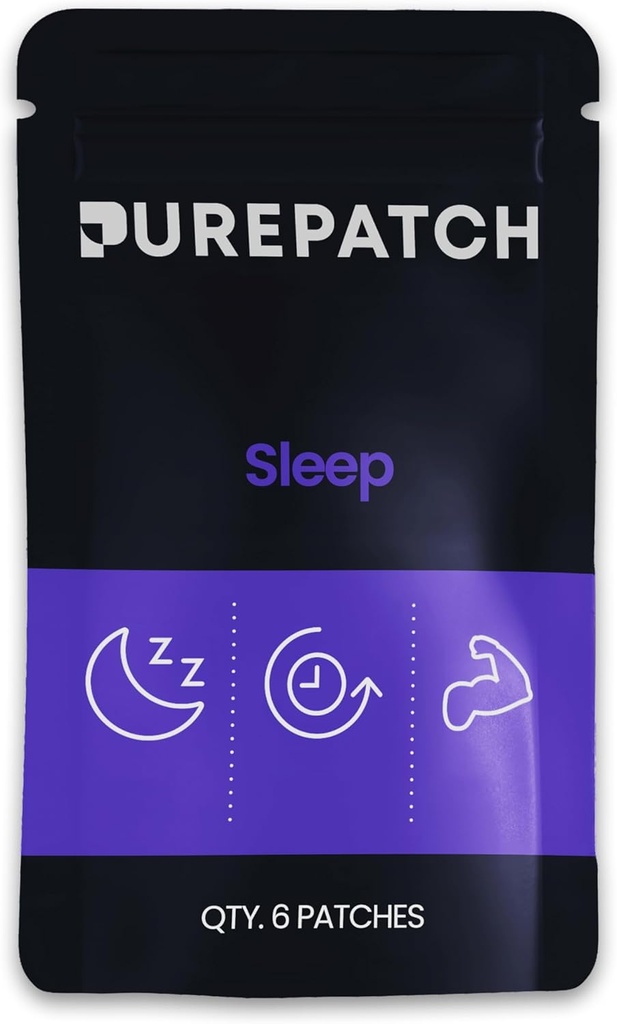 Pure Patch Miega Patch – Augu bāzes Vegan Topical Patch – Magnija Glicerīns – GABA – L-Teanīns – Apigenīns – Neintestable – Ūdens-Rezistants – Maiga uz ādas – Bez lipekļa – Ražots ASV –6 Patches