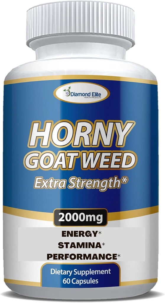 Extra Strength Horny Kazas nezāļu ekstrakts - Enerģija, veiktspēja, & Stamina Booster- ar Maca, L-Arginine, Tongkat Ali vīriešiem un sievietēm - 60 kapsulas