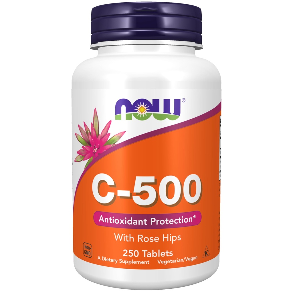 NOW piedevas, C-500 vitamīns ar Rose Hips, aizsardzība pret oksidēšanos*, 250 tabletes