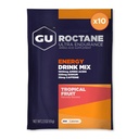 GU enerģija oktāns Ultra izturības enerģijas dzēriens Mix, Vegan, lipeklis-free, Kosher, 35mg kofeīna, un bez piena n-the-Go enerģija jebkuram treniņam, 10 viendzemdes paketes, tropu augļi