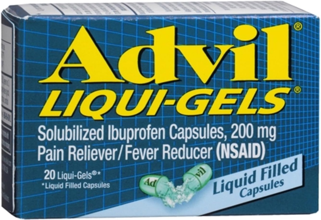 Advil 200 mg Liqui- Gels 20 ea (12 tablešu iepakojums)