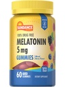 Sundance Melatonin Gummies 5mg - 60 Skaits - Jauktais Berry Flavor - Vegan, Bez GMO un lipekļa Papildinājums pieaugušajiem