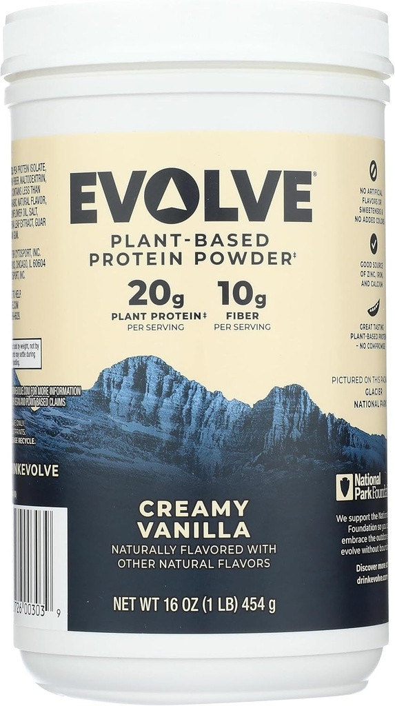 EVOLVE Ideāls vaniļas proteīna pulveris, 16 OZ
