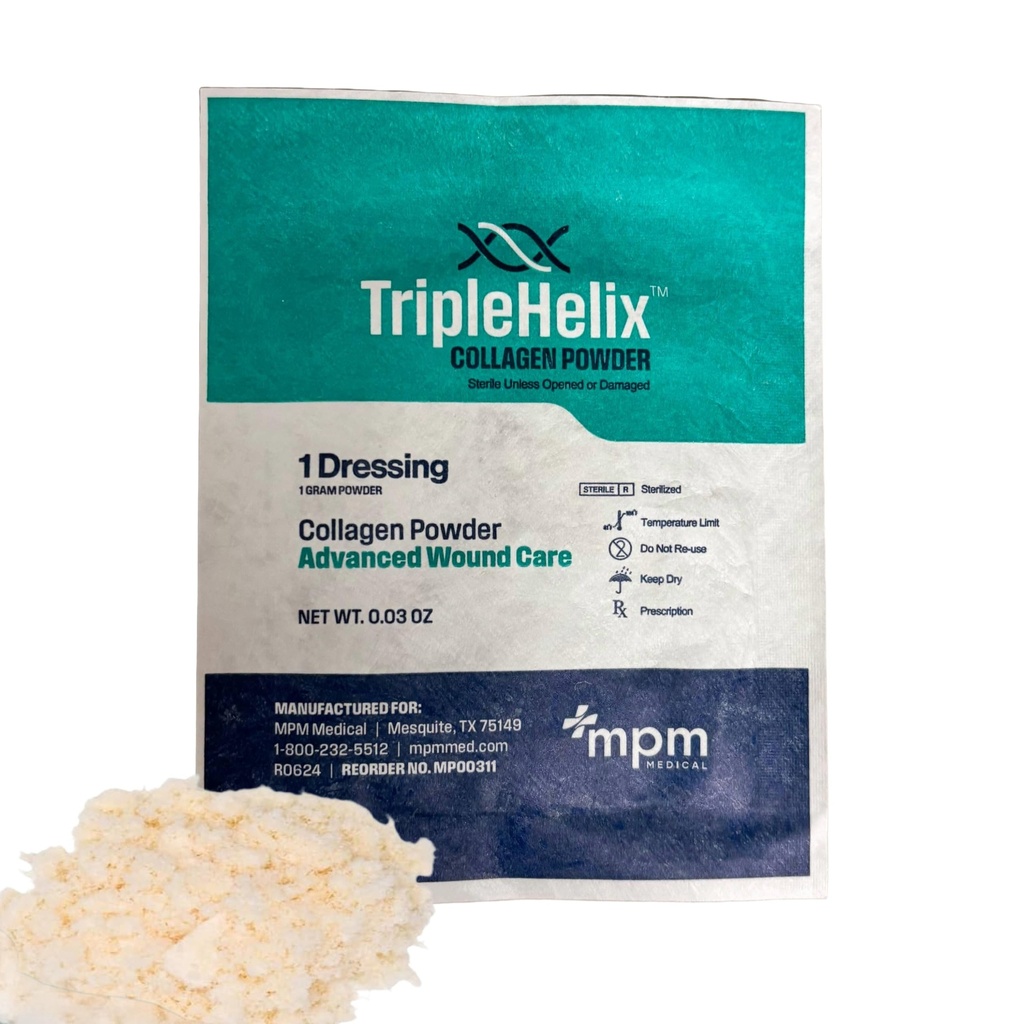 Triple Helix Collagen pulveris, 1g Pouch, katrs, pēc MPM Medical