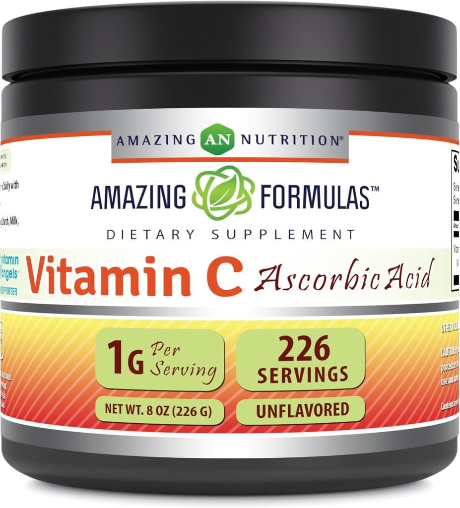 Amazing Formulas C vitamīns (Askorbīnskābe) 8 Oz pulvera papildinājums 