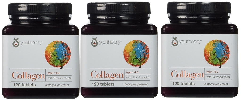 JūsTheory Collagen, 1. un 3. tipa 120 tabletes (3. iepakojums)