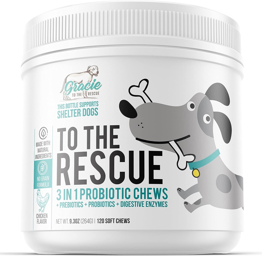 Probiotikas košļājamās rotaļlietas suņiem, Atbalsts Gremošanas veselība, Suņu probiotikas un gremošanas enzīmi, Dog Probiotic Chews, Probiotikas Suņi, Puppy Probiotikas, Pet Probiotikas suņiem - 120 Soft Chews