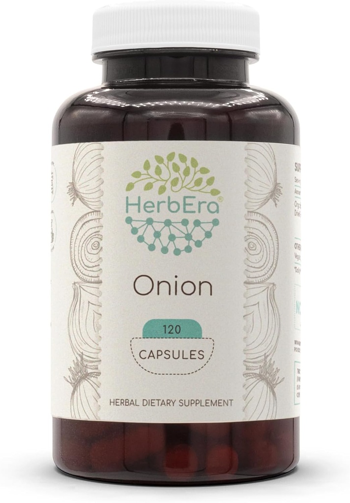HerbEra Sīpols 120 500 mg, Sīpols (Allium Cepa) Sausais sīpols (120 kapsulas)