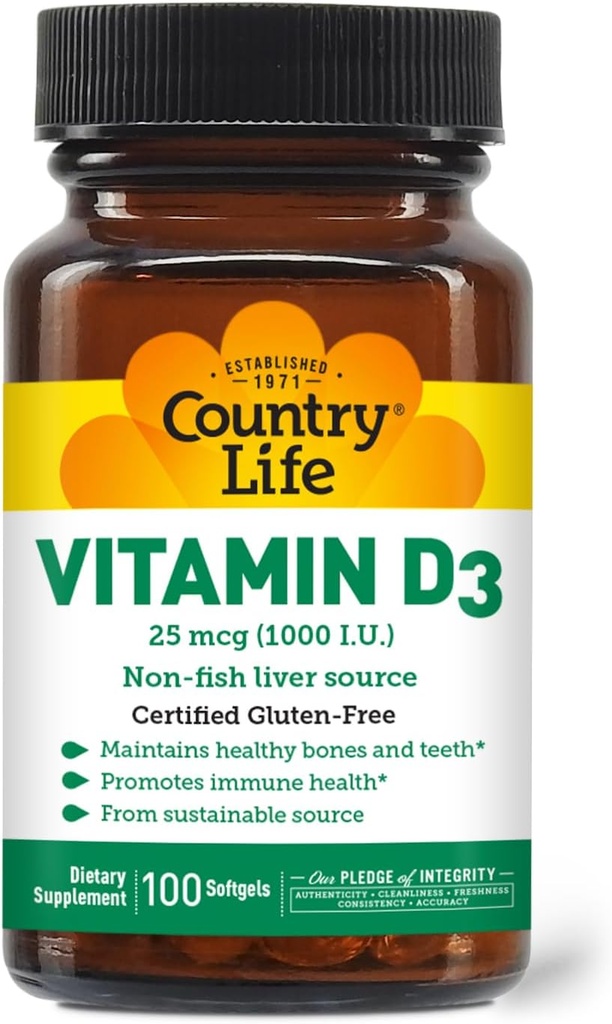 D3 vitamīns, ne-Zivis 1000 SV, 100 softgeli, bez sertificētiem lipekļiem