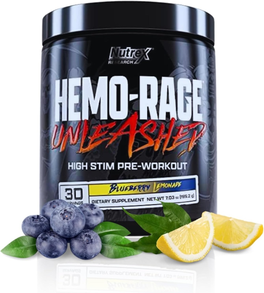 Nutrex Research Hemo-Rage Extreme High Intim Pre Workout Pulveris ; Neprātīgs Lasting Enerģija, Fokuss, Izturība & Sūknis Booster Pirmsdarbošanās Papildinājums ;