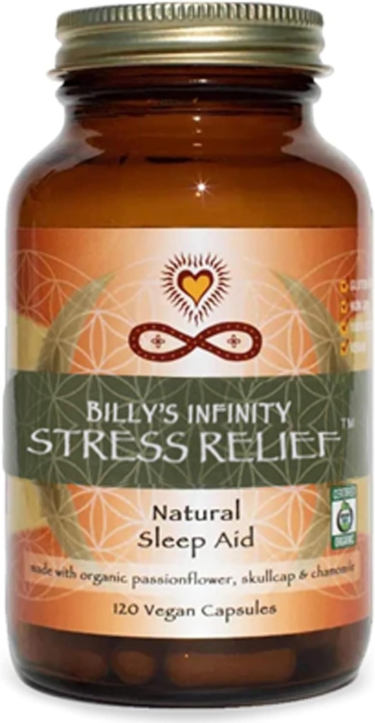 Bezgalības stresa atvieglošana, Adaptogen Mood Support Papildinājums ar Passion Flower, Skullcap, un kumelītes, Organic, Vegan, ne ĢMO, 40 dienu piegādes (120 kapsulas)