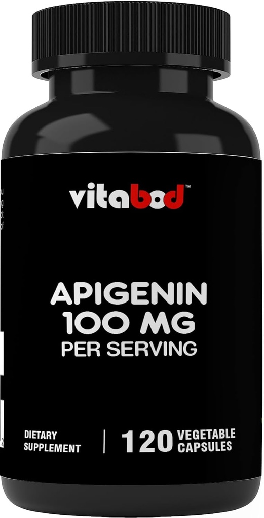 Apigenin 100mg uz vienu Kalpošanu - 120 Dārzeņu kapsulas - Jēlaugu ekstrakts no kumelīšu puķes - Nav dzīvotne Veidošanās – Aktīvi bioflavonoīdi un antioksidanti