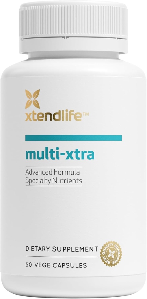 Xtendlife Multi-Xtra Multivitamīnu imūnai, sirds un enerģijas atbalstam - 40+ Biopieejamie vitamīni, minerālvielas, antioksidanti un ārstniecības augi - vīriešiem, sievietēm un bērniem - 30 dienu piegādes