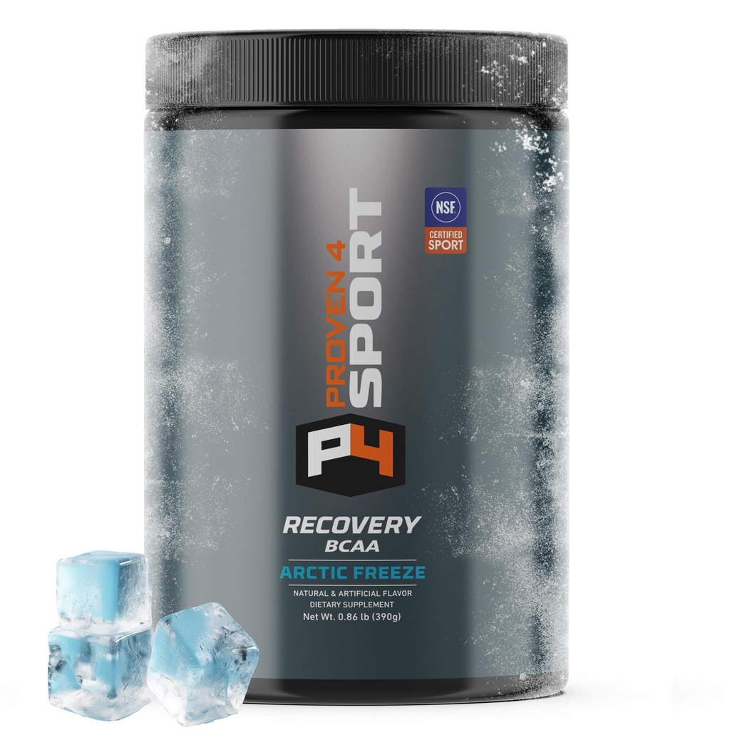 Proven4 Bcaa Post Workout Recovery Pulveris – NSF Sertificēts sporta muskuļu atgūšanas bagātinātāji ar elektrolīti un aminoskābēm Pulveris Arctic Freeze Flavor 30 Servings