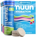 Nuun Hydration Electrolyte tabletes - Nātrijs, Kālijs, Hlorīds, Kalcijs, Magnijs, 1 g un 0 g Cukura sajaukums; Vegāns, nesatur glutēnu; ne-GMO;