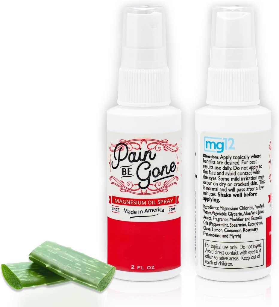 Sāpju nav magnija eļļas Spray - Soote sāpes un muskuļu Krampji - 2 unces