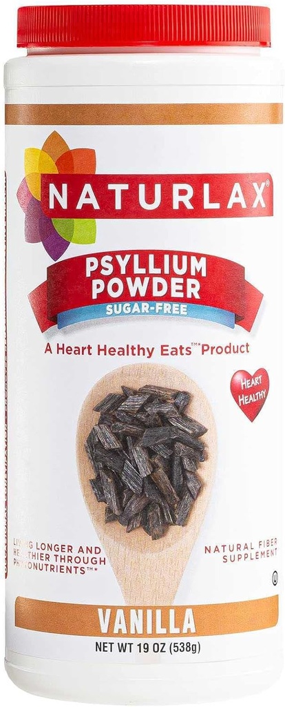 Bezcukura Psyllium Husk Fiber pulveris, Vanilla Flavored 19 oz