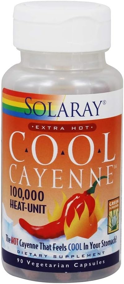 Solaray - Cool Cayenne Extra Hot - 90 kapsulas