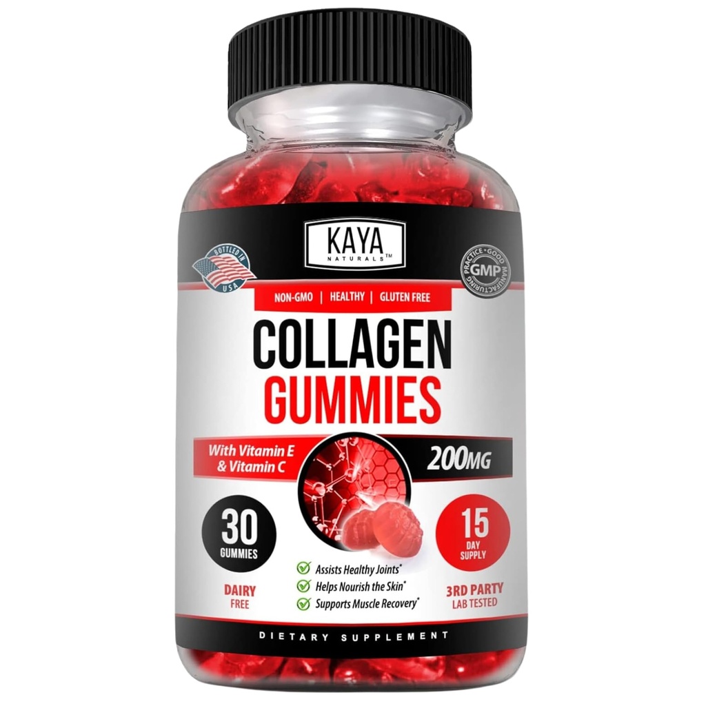 Kaya Naturals Kolagēns Gumijas vīriešiem un sievietēm Papildinājums 