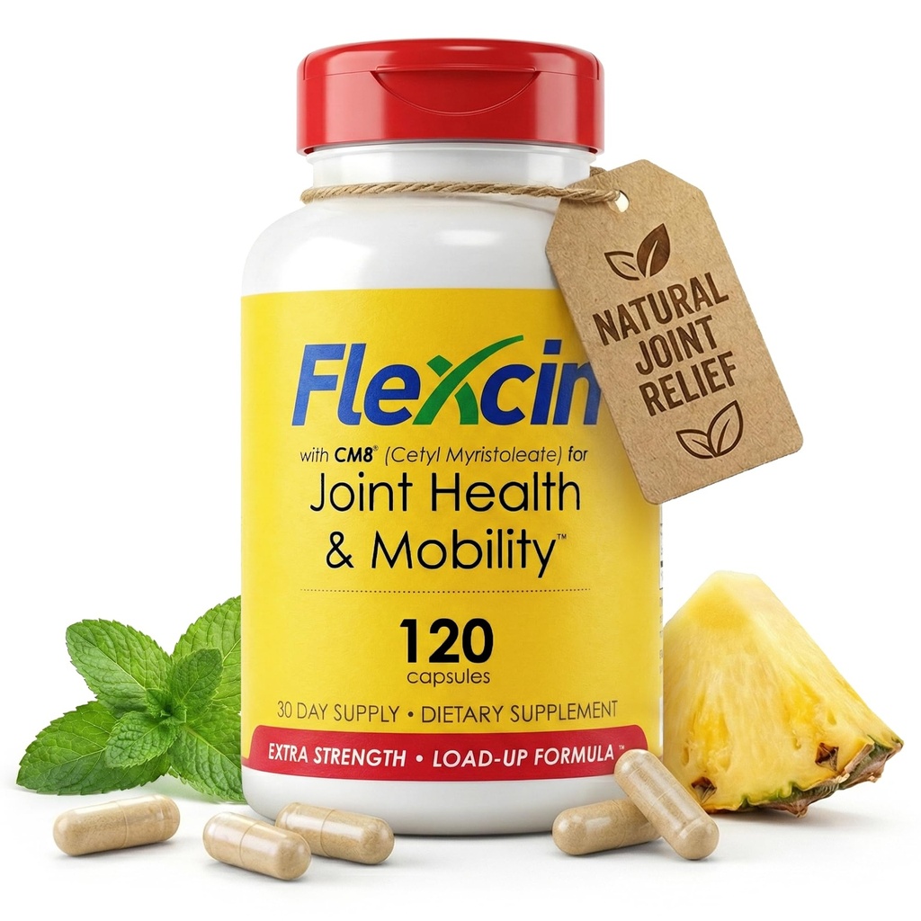Flexcin Ielādējiet formulu ar CM8 (120 kapsulas)