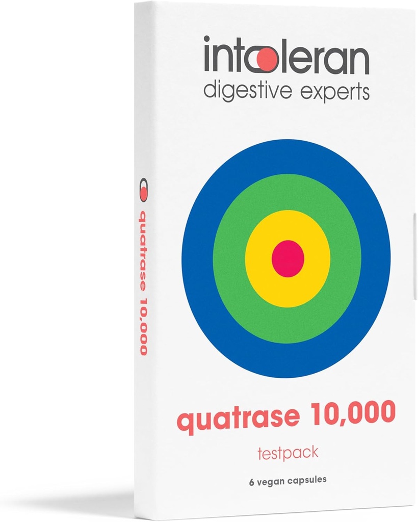 Intoleran Quatrase Forte Gremošanas fermentu Testpack - 6 kapsulas                                                         ; L dz gi dozēts papildinājums FODMAP panesībai 