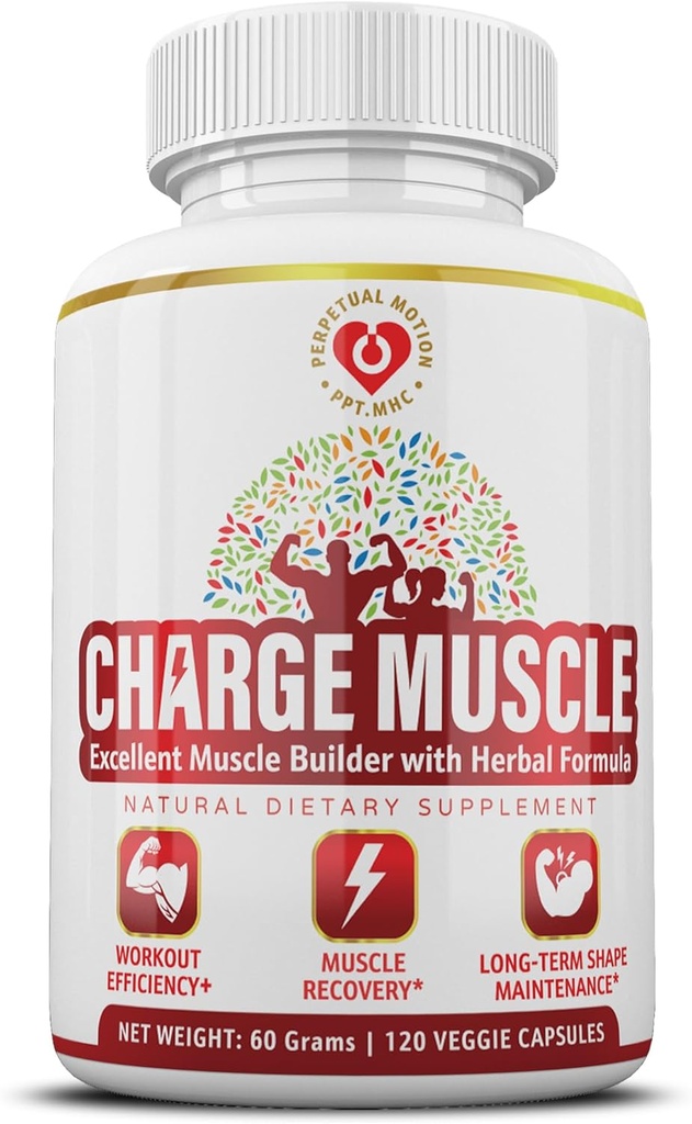 Dabas augu muskuļu celtnieks – Premium 7-in-1 Augu bāzes formula ar BCAAs post Workout Recovery, Muskuļu stiprums, Miega & Krampji Reljefs – Dienas atbalsts vīriešiem, sievietēm un senioriem 