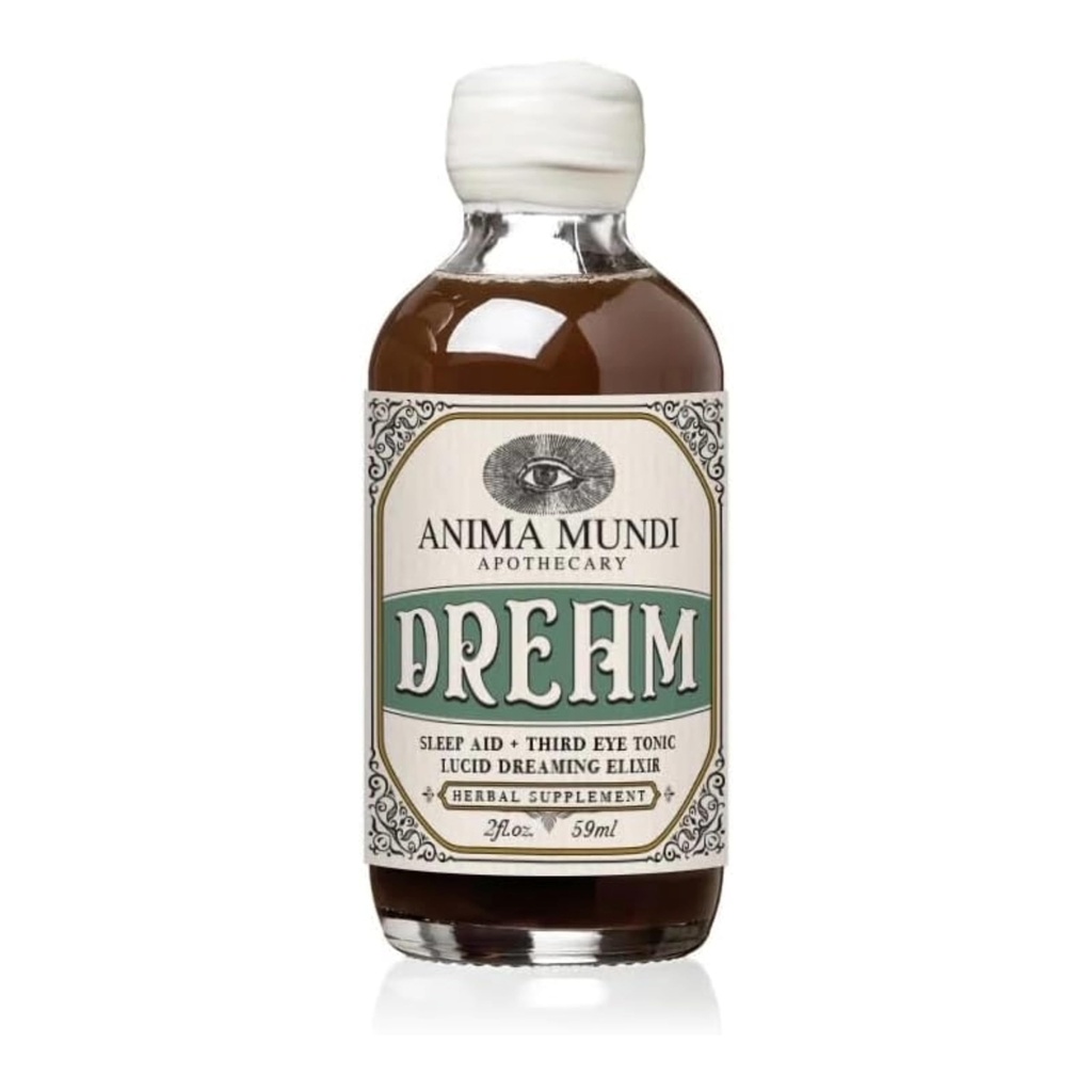 Anima Mundi Apothecary Lucid Dream Elixir - Third Eye Tonic - Relaxing Adaptogenic Drink - Atbalsts Lucid Dreaming un Vīzijas Miega ar šo kalnēšanas toniku (2 oz)